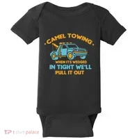 Camel Towing Successfully Pulling Out Tow Truck Baby Bodysuit thumb 0
