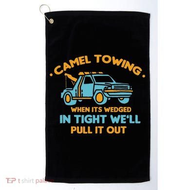 Camel Towing Successfully Pulling Out Tow Truck Golf Towel