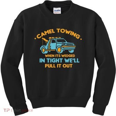 Camel Towing Successfully Pulling Out Tow Truck Kids Sweatshirt