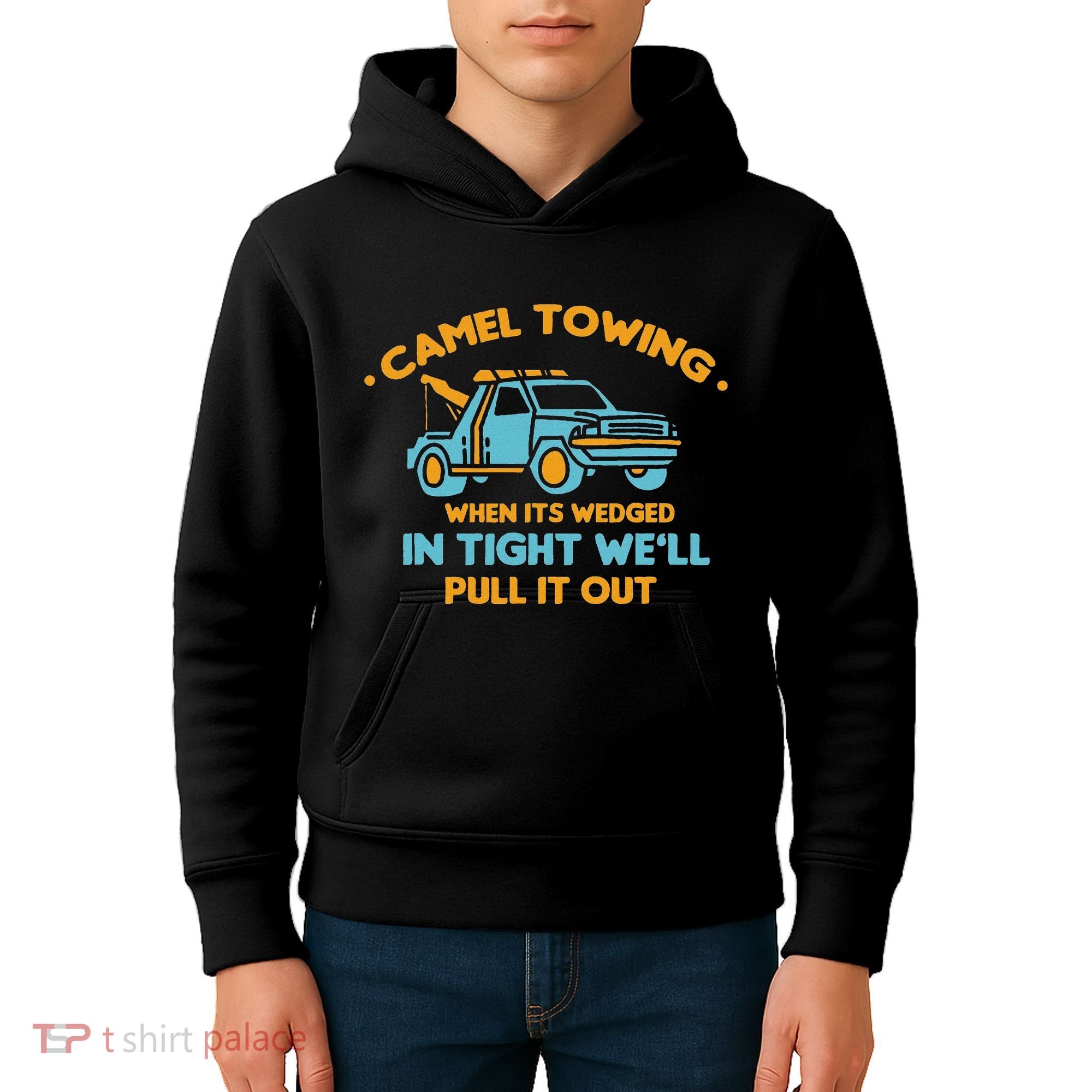 Camel Towing Successfully Pulling Out Tow Truck Kids Hoodie