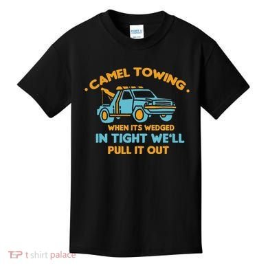 Camel Towing Successfully Pulling Out Tow Truck Kids T-Shirt