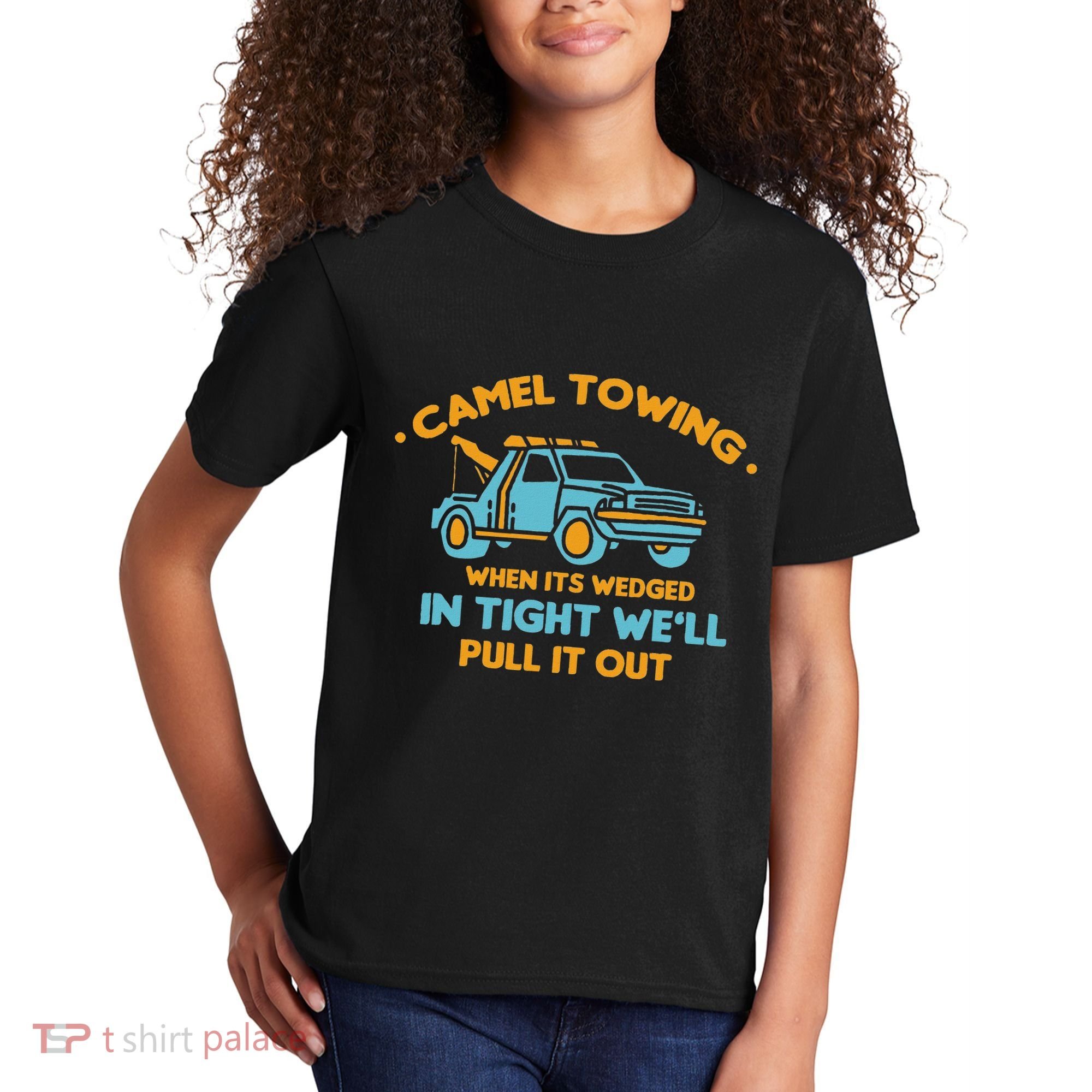 Camel Towing Successfully Pulling Out Tow Truck Kids T-Shirt