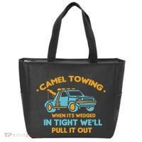 Camel Towing Successfully Pulling Out Tow Truck Tote Bag thumb 0