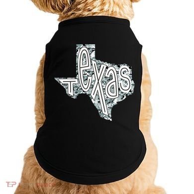 Camouflage Texas State Logo Doggie Tank