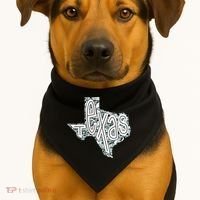 Camouflage Texas State Logo USA-Made Doggie Bandana thumb 1