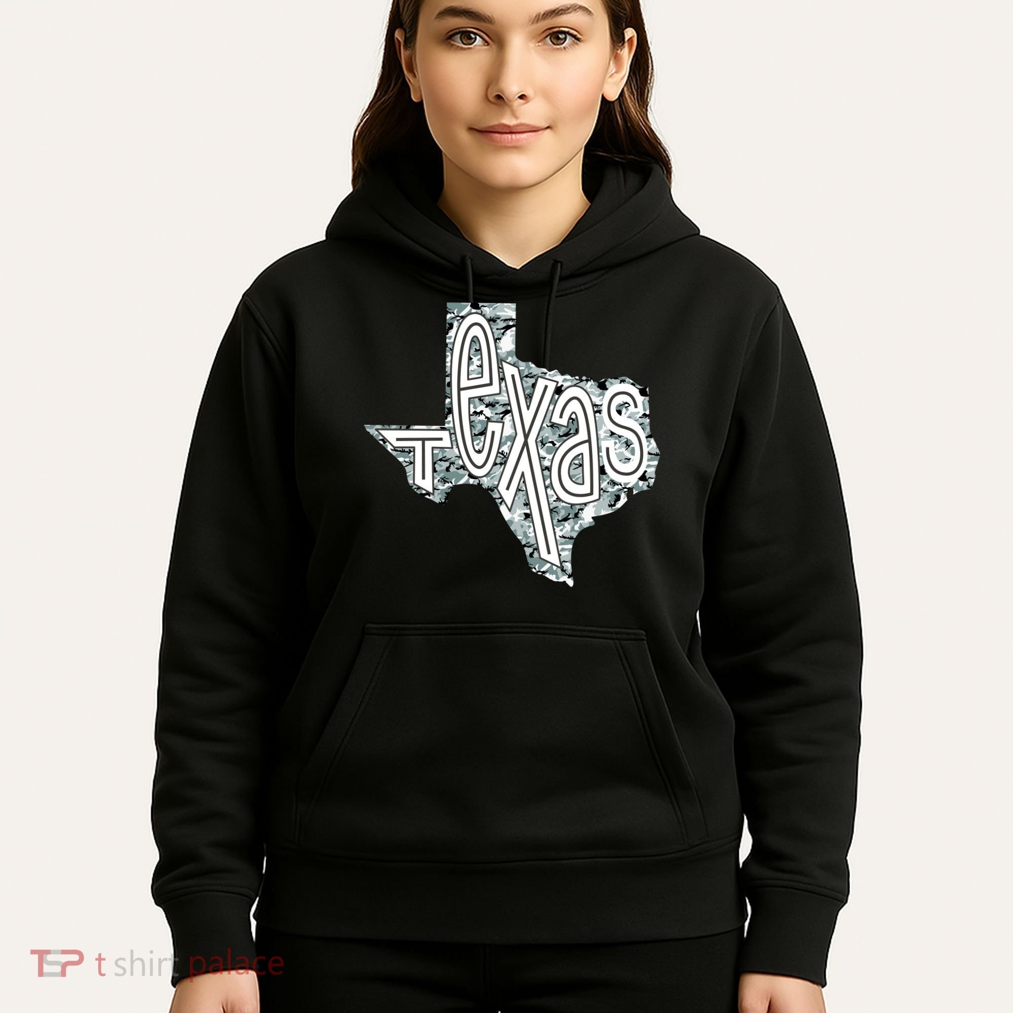Camouflage Texas State Logo Hoodie