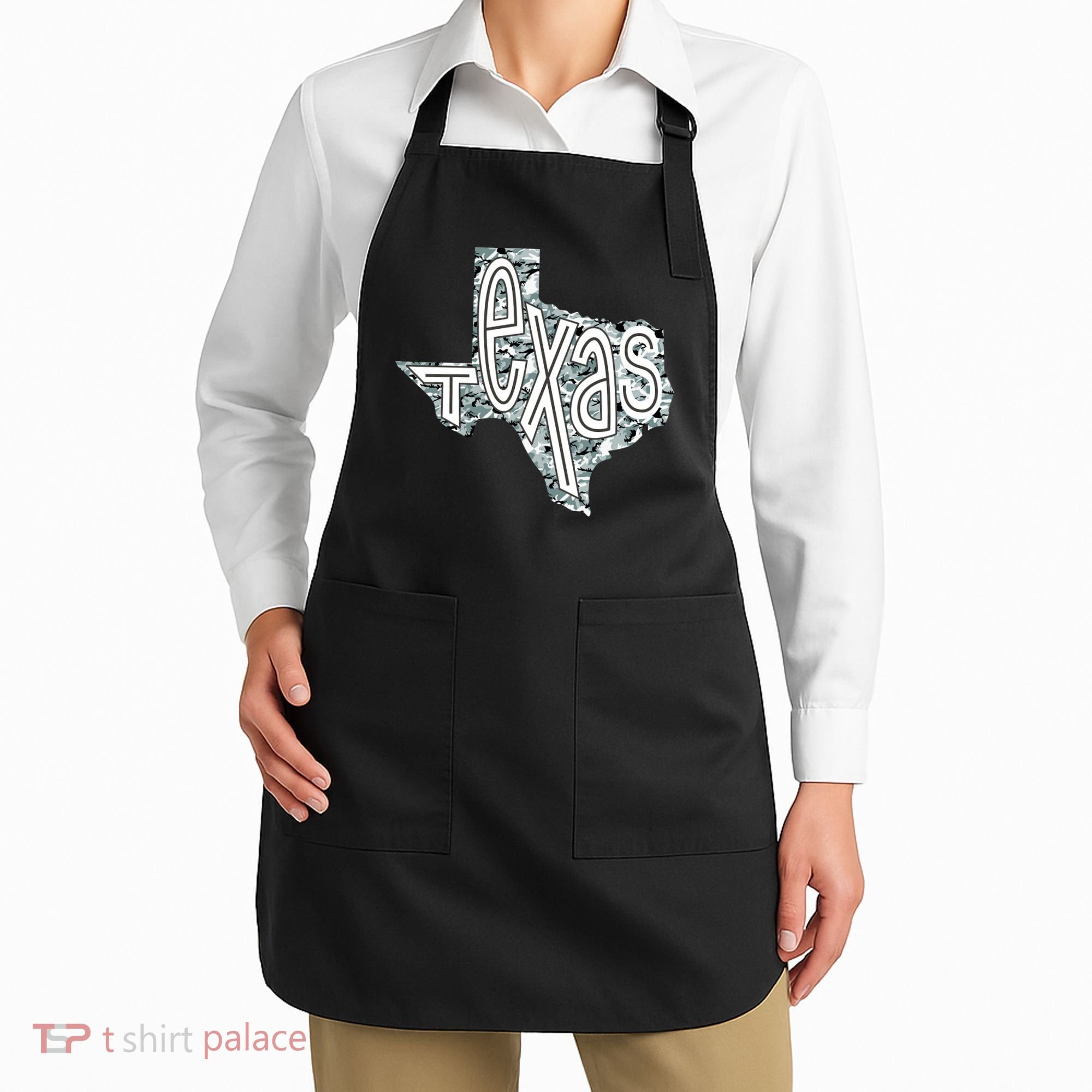 Camouflage Texas State Logo Apron