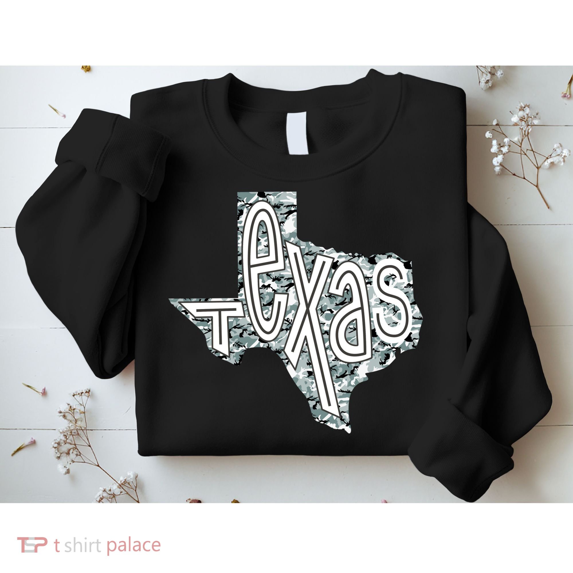 Camouflage Texas State Logo Sweatshirt
