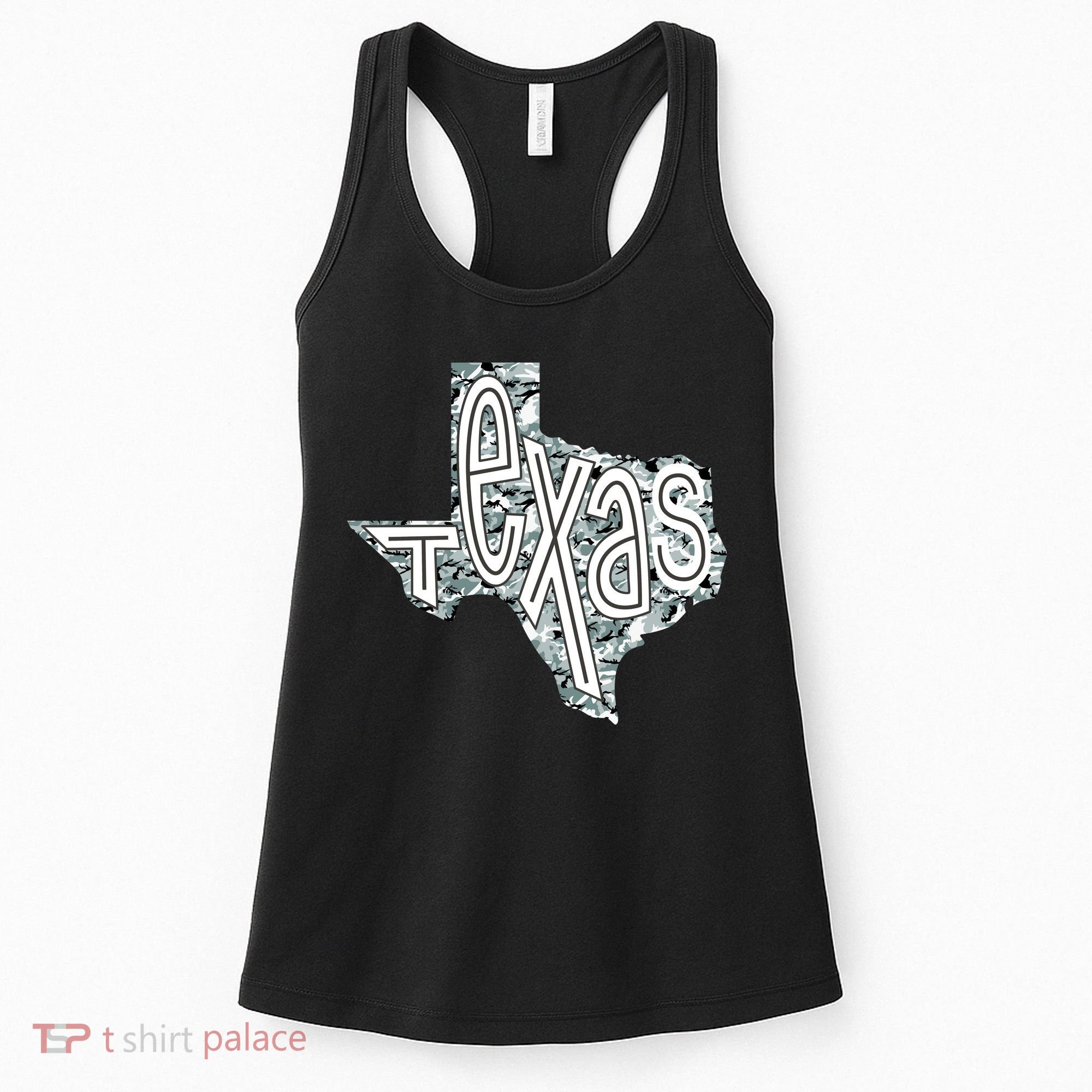 Camouflage Texas State Logo Women's Tank Top