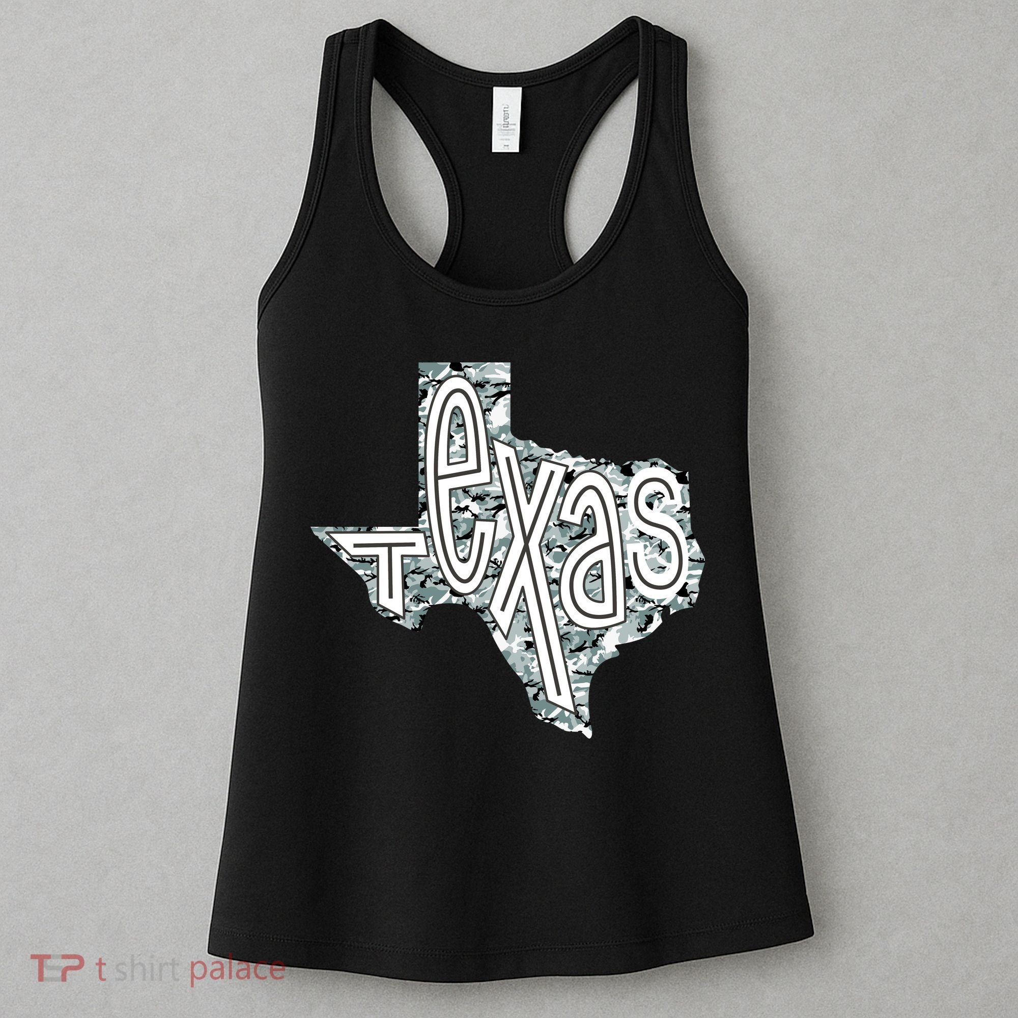 Camouflage Texas State Logo Women's Tank Top