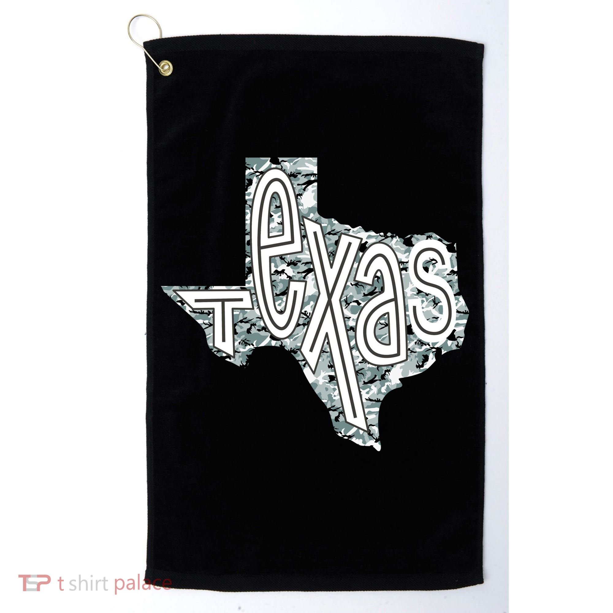 Camouflage Texas State Logo Golf Towel
