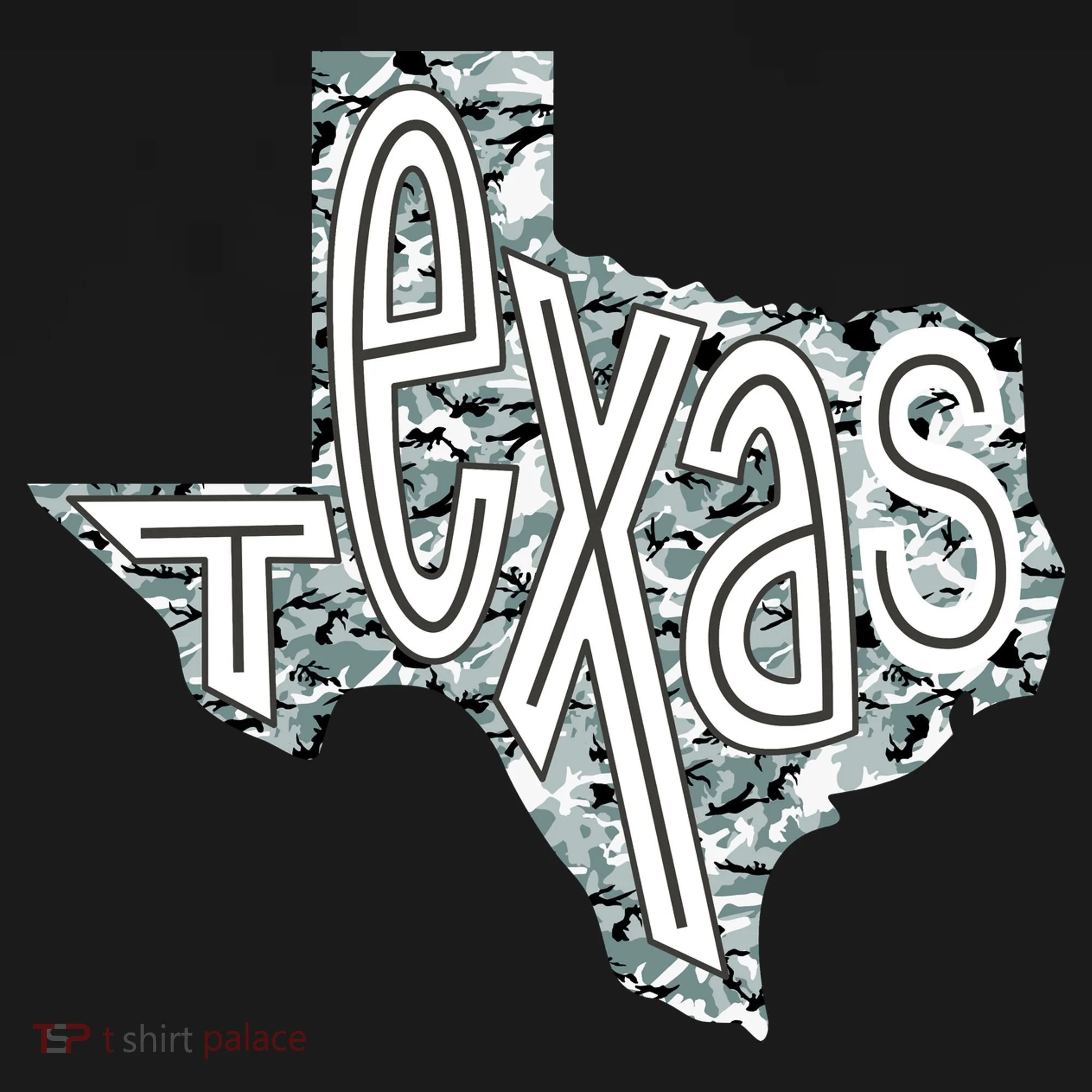 Camouflage Texas State Logo Kids Long Sleeve Shirt