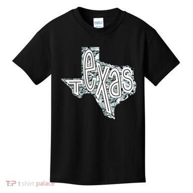 Camouflage Texas State Logo Kids T-Shirt