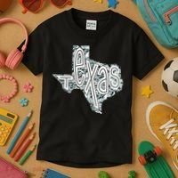 Camouflage Texas State Logo Kids T-Shirt thumb 3