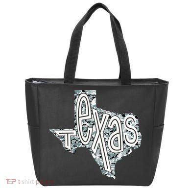 Camouflage Texas State Logo Tote Bag
