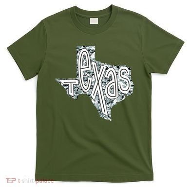 Camouflage Texas State Logo T-Shirt