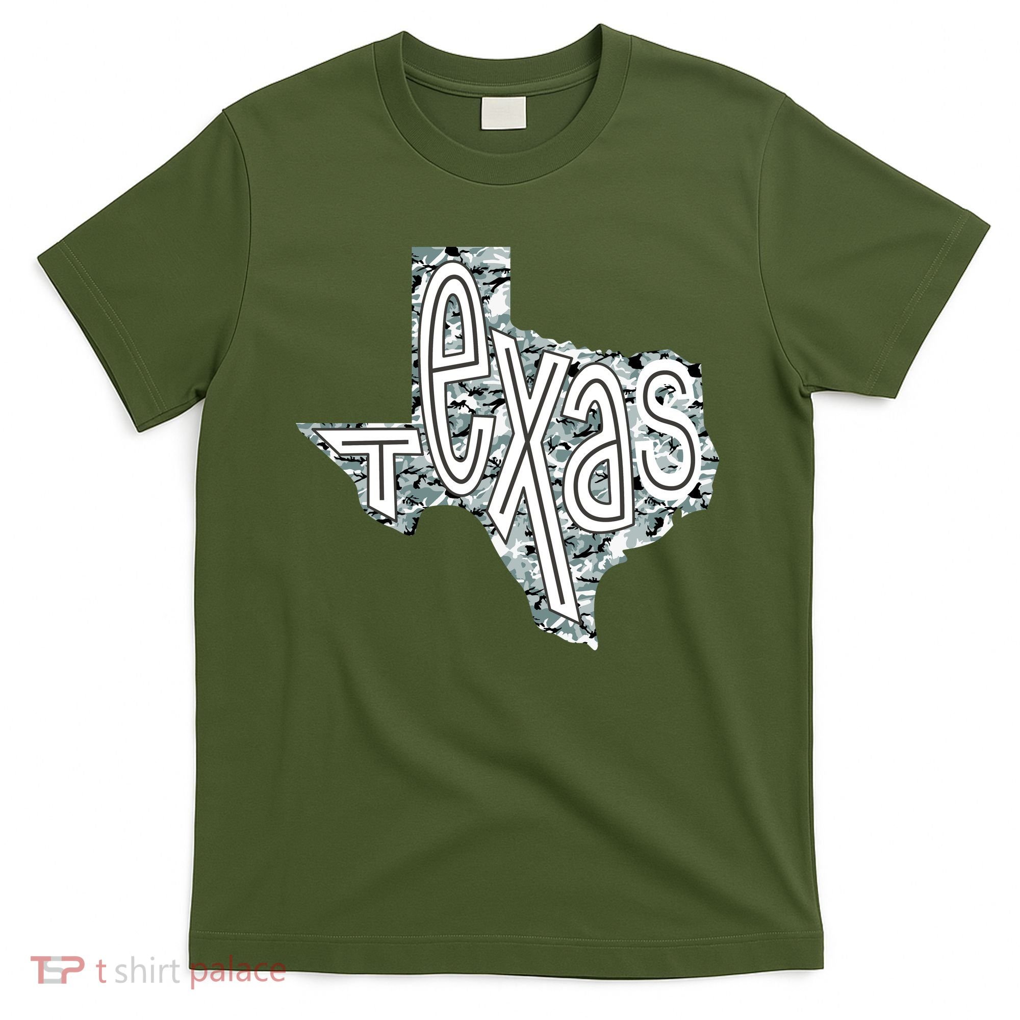 Camouflage Texas State Logo T-Shirt
