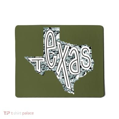 Camouflage Texas State Logo Mousepad
