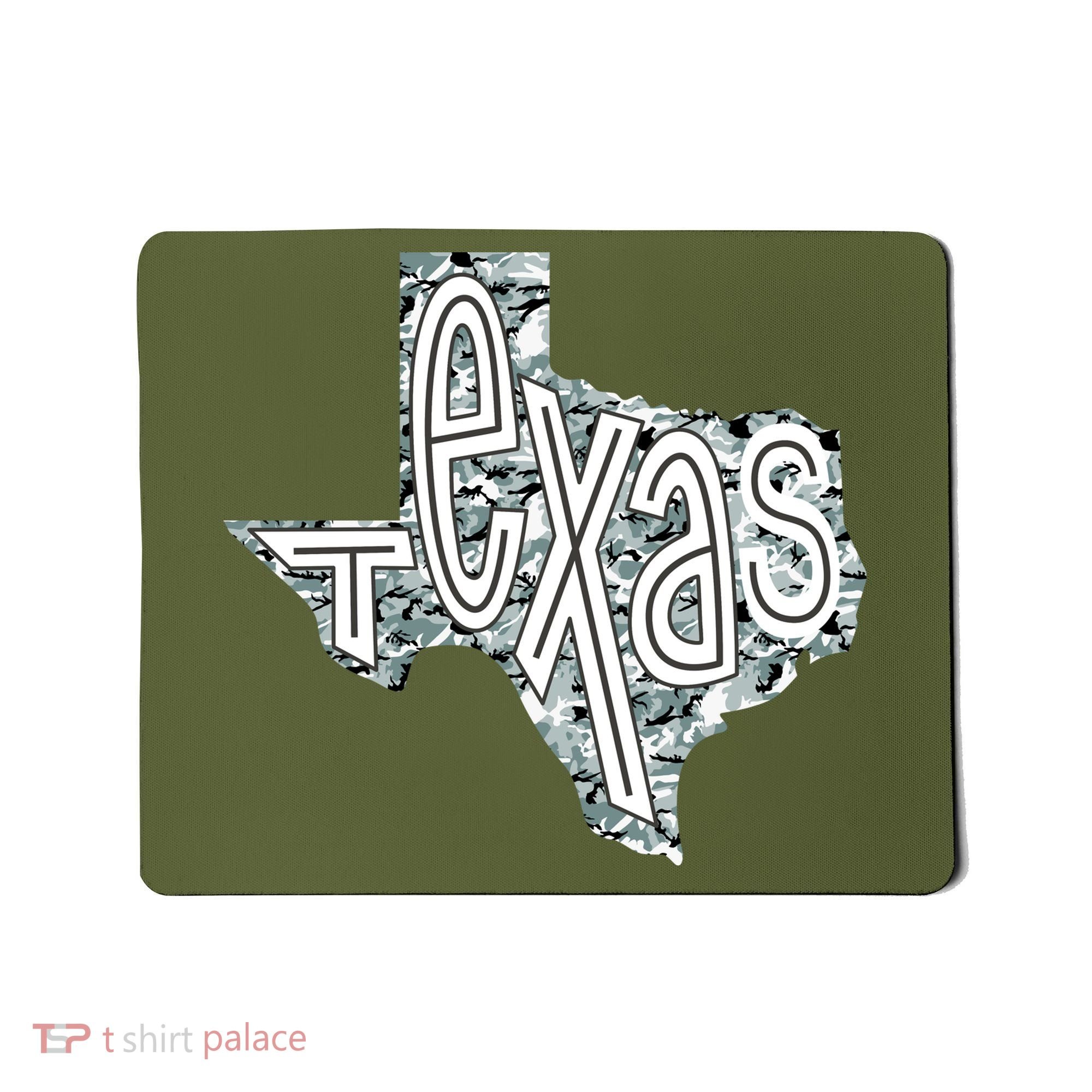 Camouflage Texas State Logo Mousepad