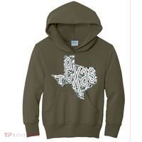 Camouflage Texas State Logo Kids Hoodie thumb 0
