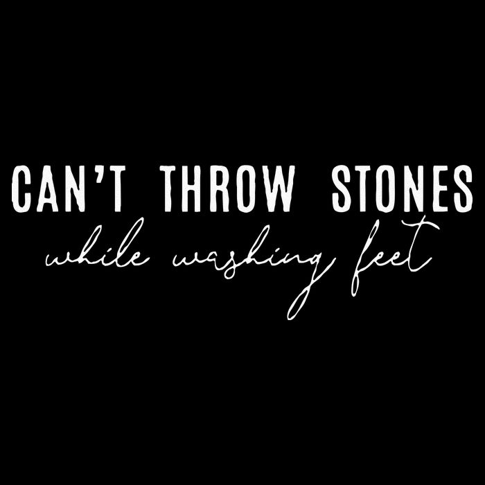 Cant Throw Stones While Washing Feet 16 in Basic Backpack