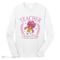 Coquette Teacher Social Club Teacher Is A Work Of Heart Long Sleeve Shirt thumb 0