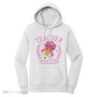 Coquette Teacher Social Club Teacher Is A Work Of Heart Women's Hoodie thumb 0