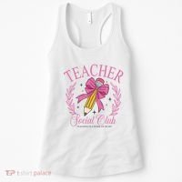 Coquette Teacher Social Club Teacher Is A Work Of Heart Women's Tank Top thumb 0