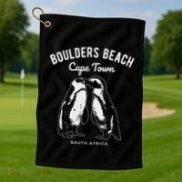 Cape Town South Africa Boulders Beach Penguin Golf Towel thumb 1