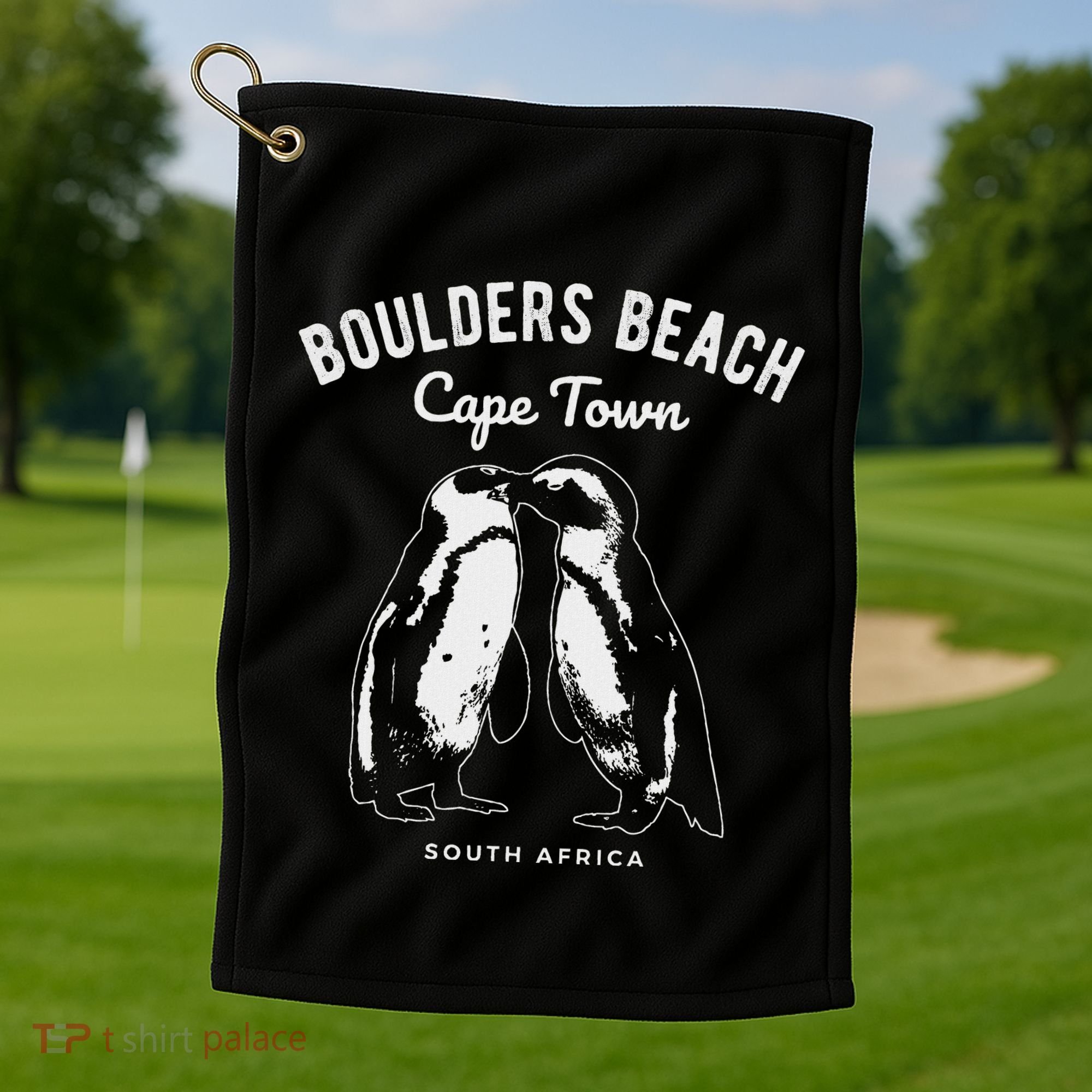 Cape Town South Africa Boulders Beach Penguin Golf Towel