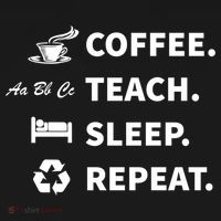 Coffee Teach Sleep Repeat Back To School For Teachers Funny Gift Backpack thumb 2