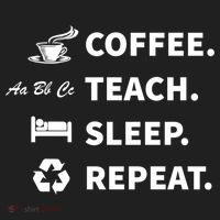Coffee Teach Sleep Repeat Back To School For Teachers Funny Gift Beanie thumb 2
