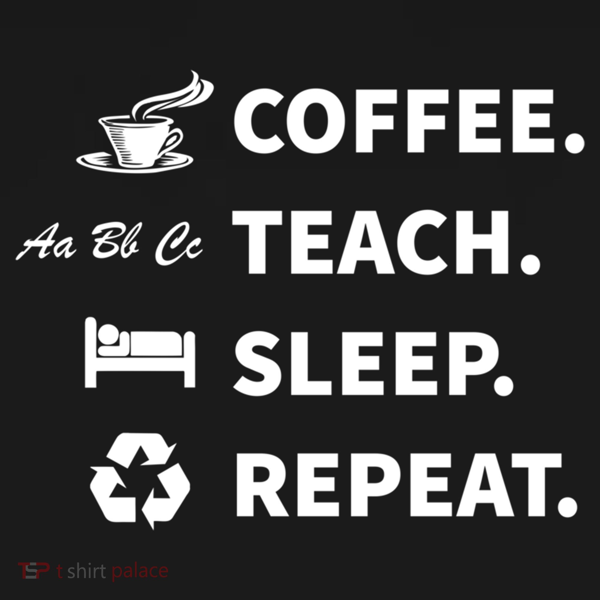 Coffee Teach Sleep Repeat Back To School For Teachers Funny Gift Pajama Set