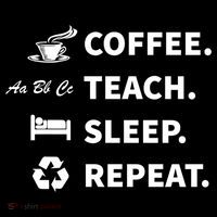 Coffee Teach Sleep Repeat Back To School For Teachers Funny Gift Women's Hoodie thumb 2
