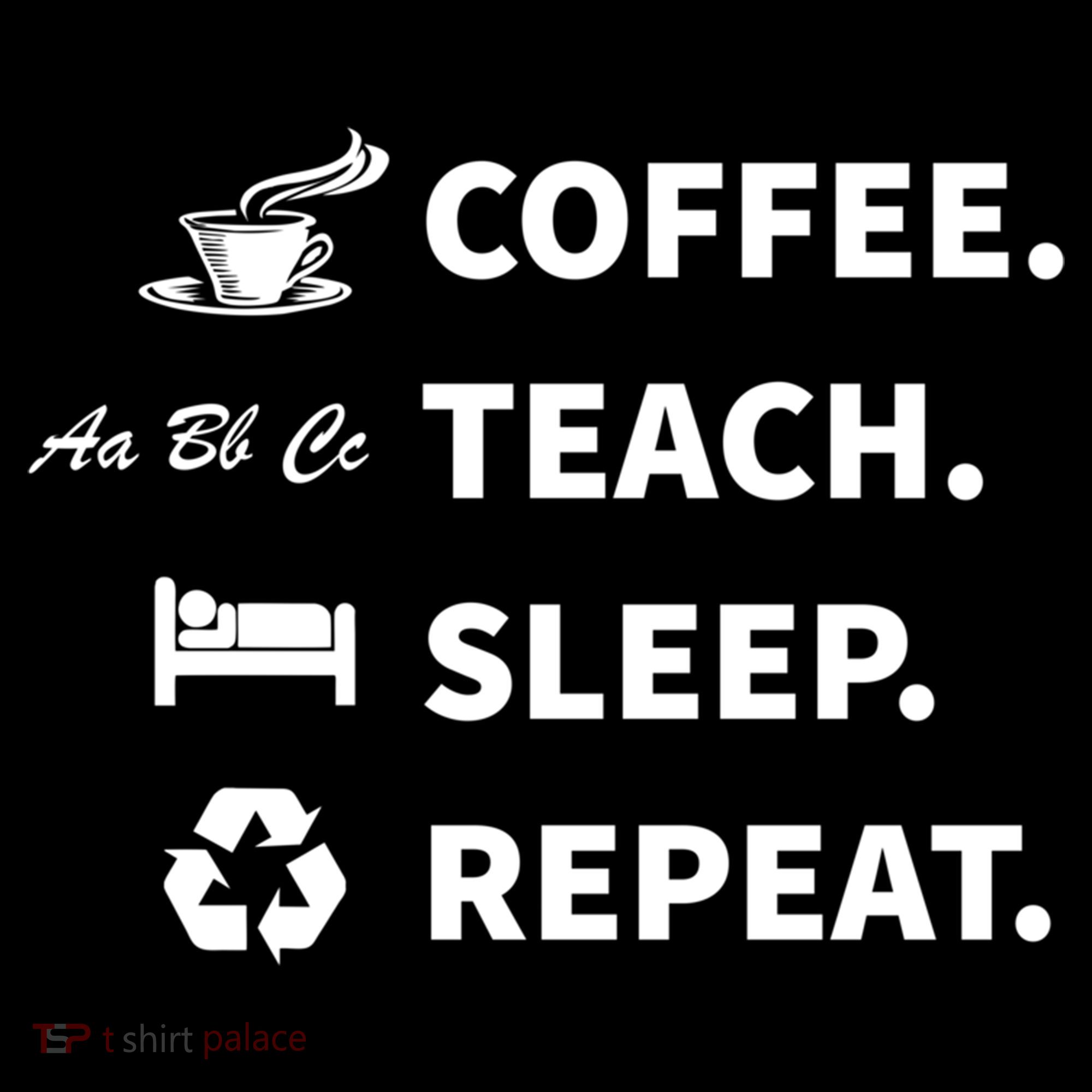 Coffee Teach Sleep Repeat Back To School For Teachers Funny Gift Women's Hoodie