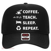 Coffee Teach Sleep Repeat Back To School For Teachers Funny Gift Hat thumb 0