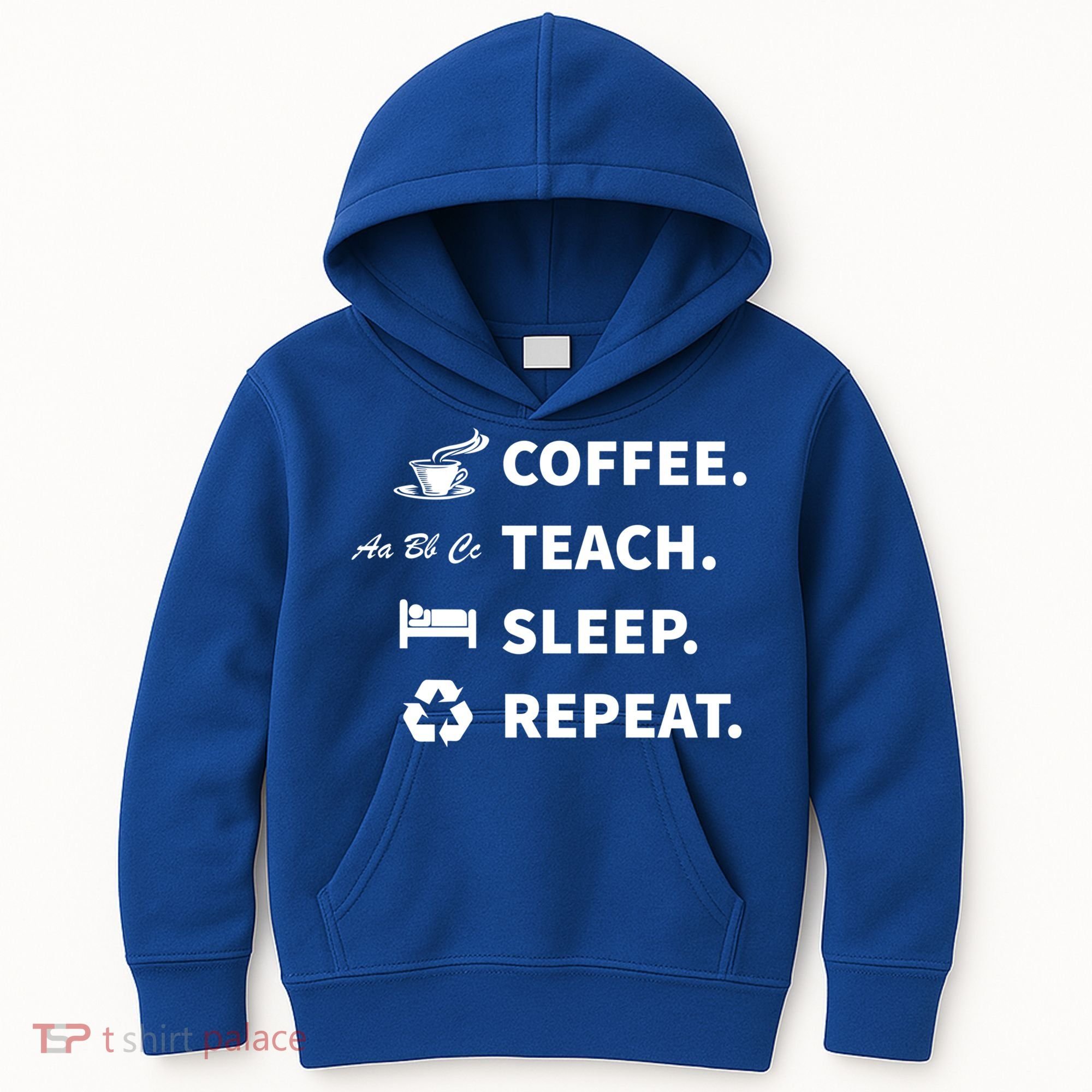 Coffee Teach Sleep Repeat Back To School For Teachers Funny Gift Kids Hoodie