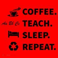 Coffee Teach Sleep Repeat Back To School For Teachers Funny Gift Santa Hat thumb 1