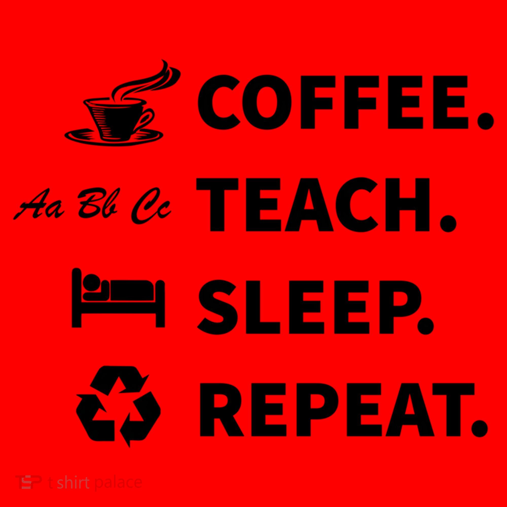 Coffee Teach Sleep Repeat Back To School For Teachers Funny Gift Santa Hat