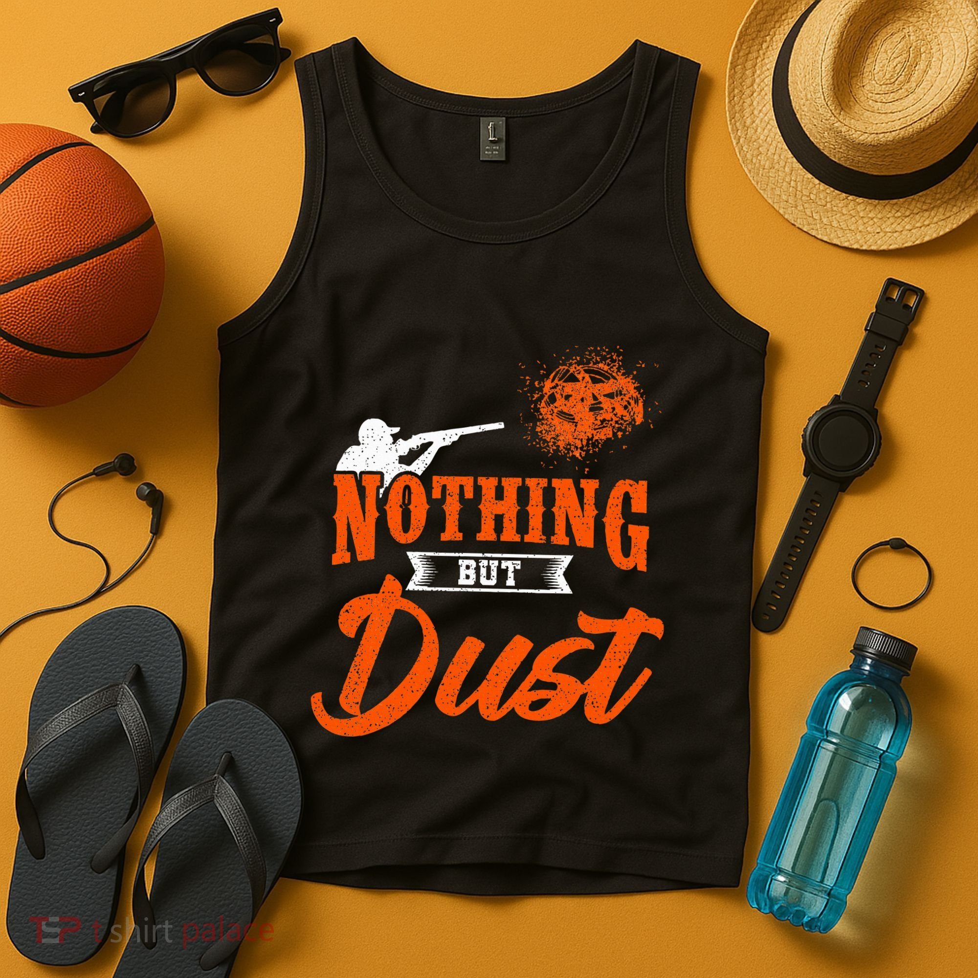 Clay Target Shooting Nothing But Dust Shoot Trap Skeet Tank Top