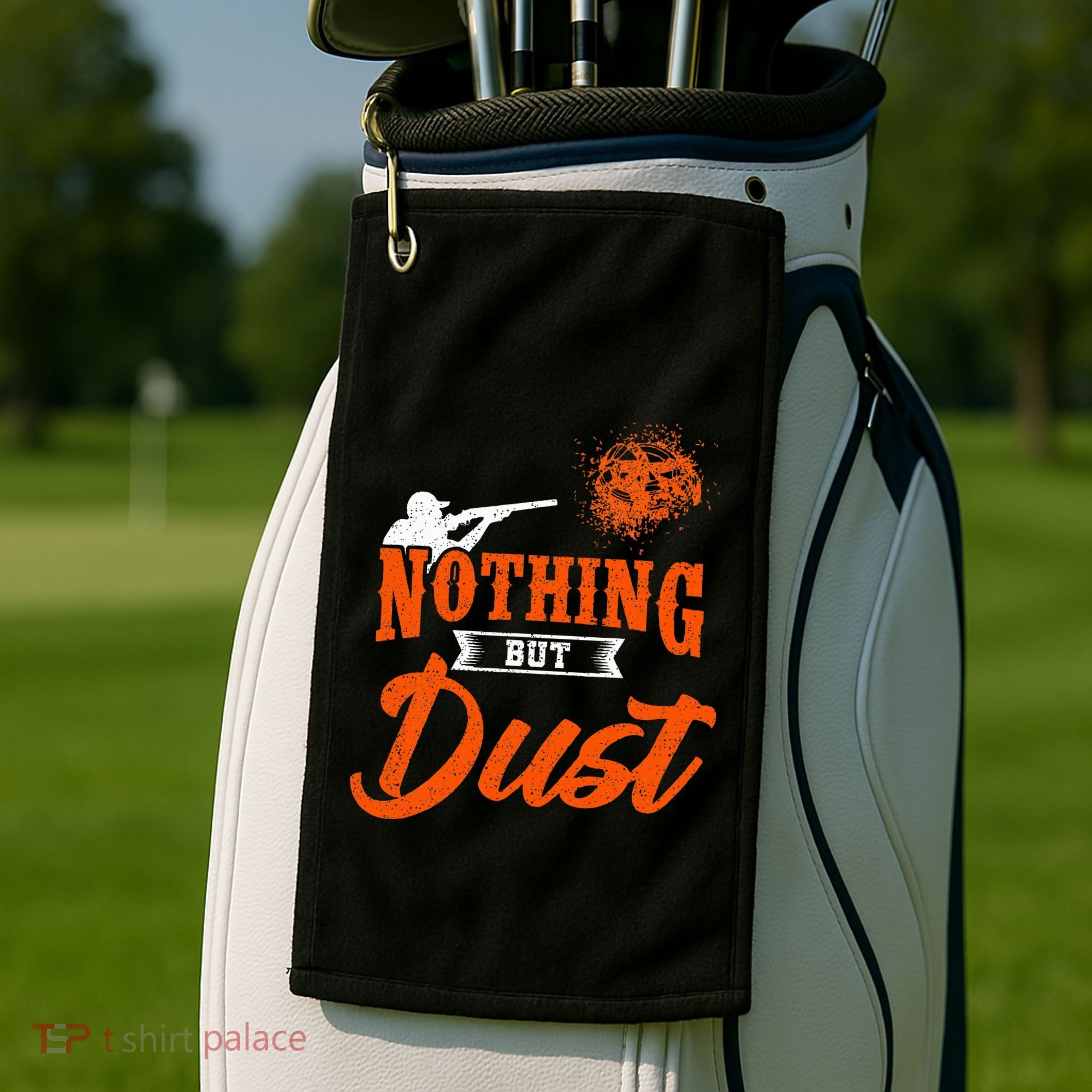 Clay Target Shooting Nothing But Dust Shoot Trap Skeet Golf Towel