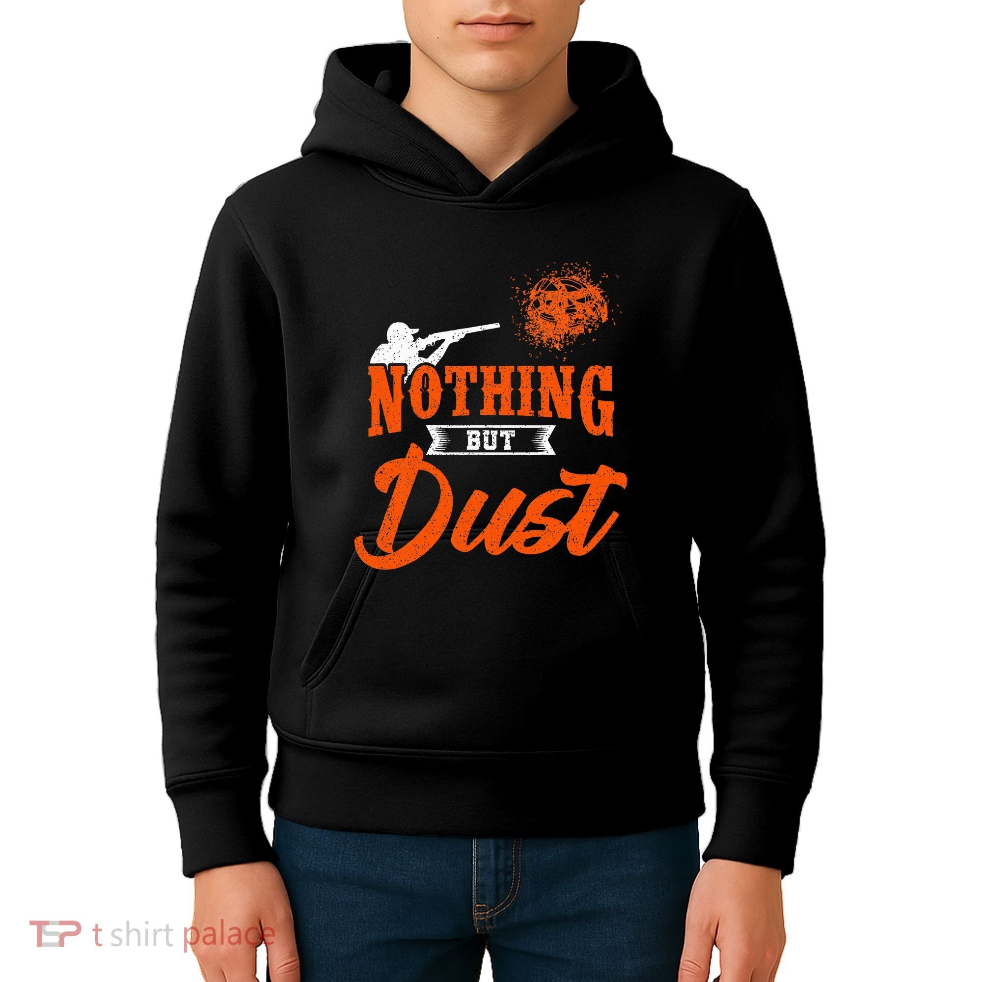 Clay Target Shooting Nothing But Dust Shoot Trap Skeet Kids Hoodie