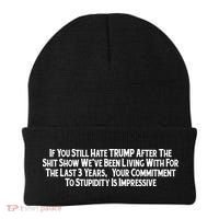 Commitment To Stupidity Trump 2024 Maga Beanie thumb 0