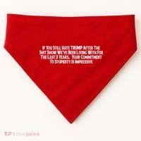 Commitment To Stupidity Trump 2024 Maga USA-Made Doggie Bandana thumb 0
