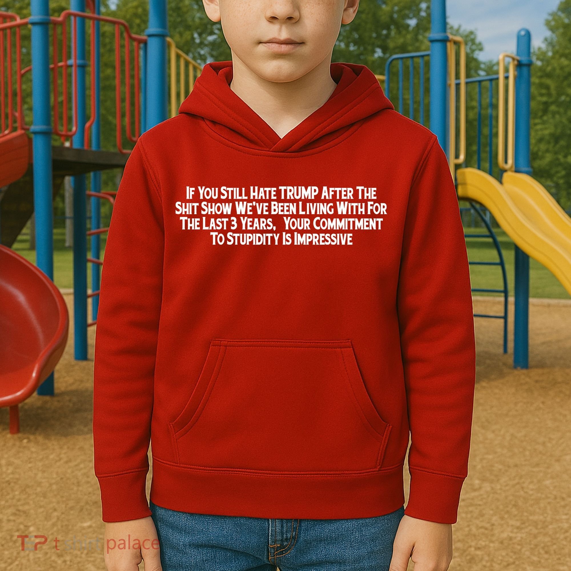 Commitment To Stupidity Trump 2024 Maga Kids Hoodie