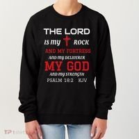 Christian T S Bible Scripture Verse Psalm 182 Women's Sweatshirt thumb 0