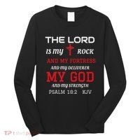 Christian T S Bible Scripture Verse Psalm 182 Long Sleeve Shirt thumb 0