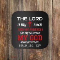 Christian T S Bible Scripture Verse Psalm 182 Coaster thumb 0