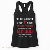 Christian T S Bible Scripture Verse Psalm 182 Women's Tank Top thumb 0