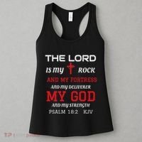 Christian T S Bible Scripture Verse Psalm 182 Women's Tank Top thumb 3